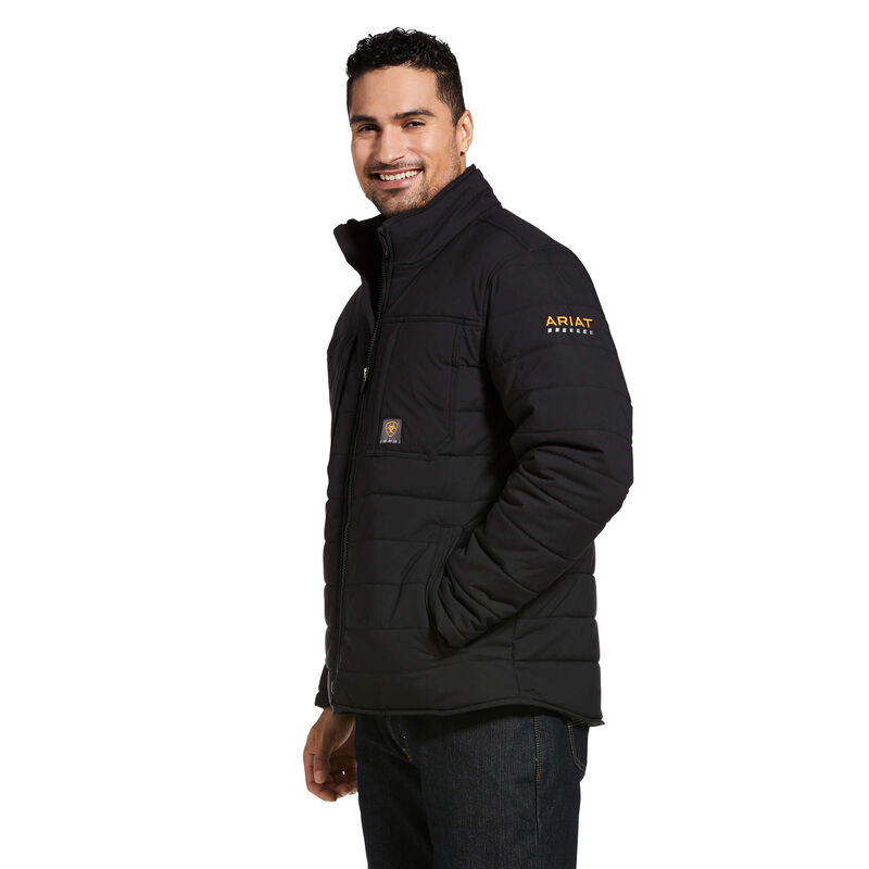 Ariat Jacke Herren - Rebar Valiant Stretch Canvas Water Resistant Insulated Schwarz ( CAKIU-7312 )